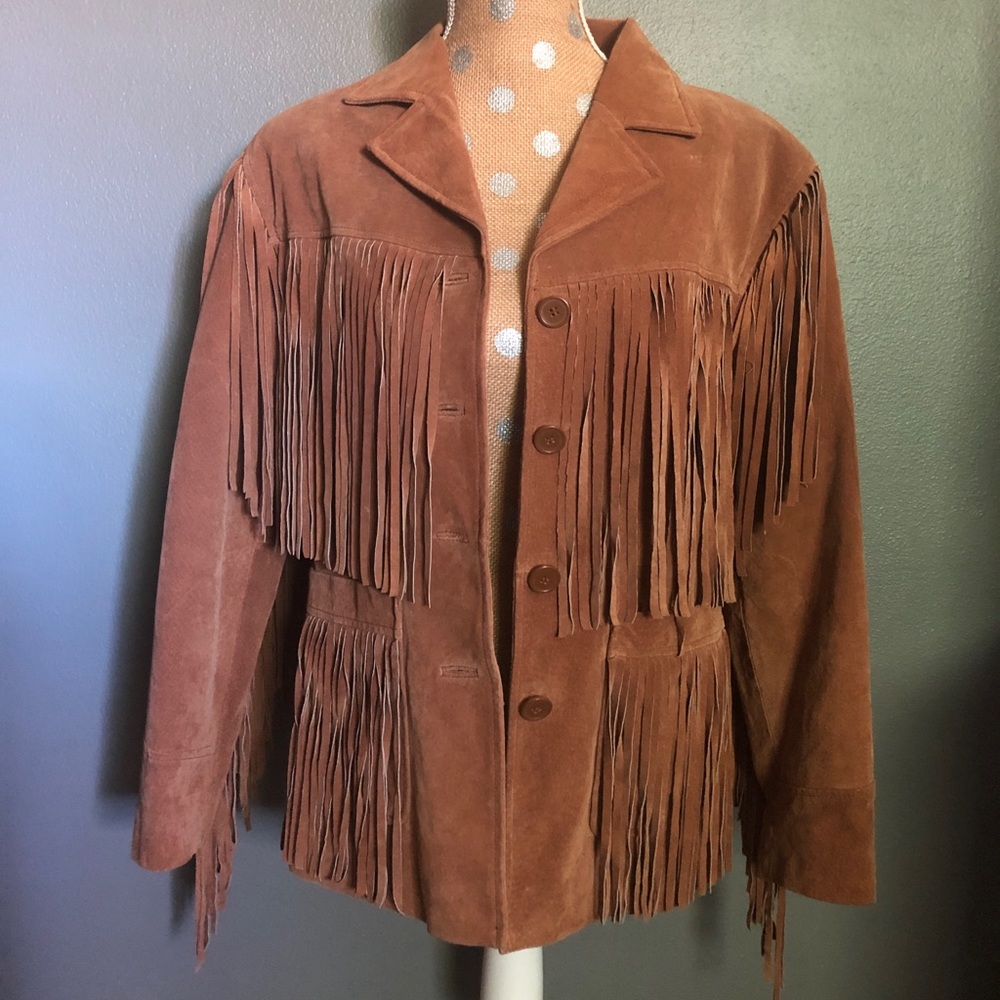 Leather Fringe Coat